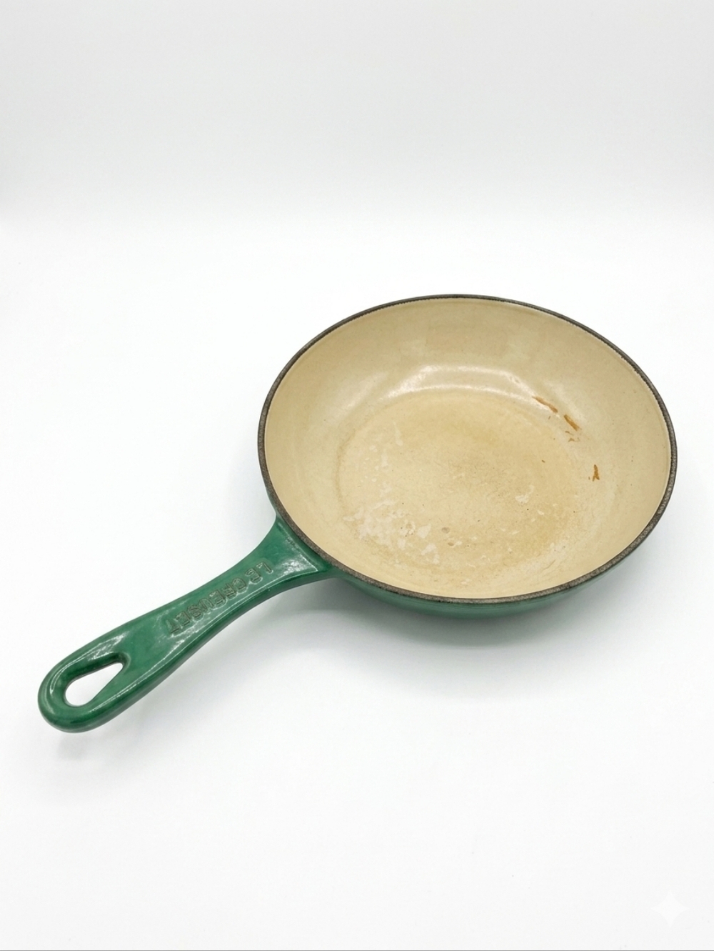 Vintage Le Creuset 6.5" Emerald Green Enameled Cast Iron Skillet Small Fry Pan F